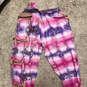 Tie-Dye Pink and Purple Women's Pants